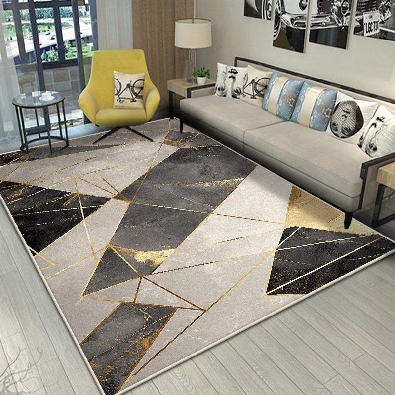 Nordic Geometric Carpet Living Room Luxury Home Decor Sofa Bedroom Rug Children Room Non-slip Washable Soft Floor Mat Bedside