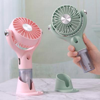 Mini Mist Spray Handheld Fan 100 Speeds Adjustable Portable Summer Misting Cooling Fan USB Rechargeable Travel Outdoor Personal Fan