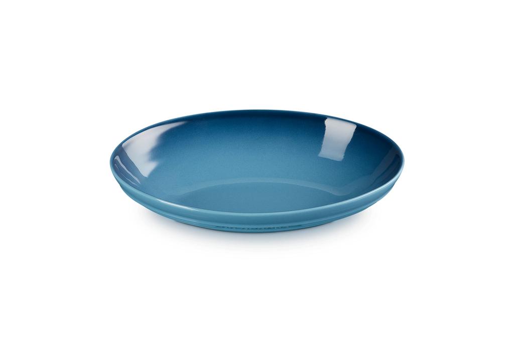 Le Creuset 23cm Oval Deep Dish, Marine Blue, Heat and Cold Resistant, Microwave, Oven, and Dishwasher Safe, Suitable for Baking, Gratin, Curry, and