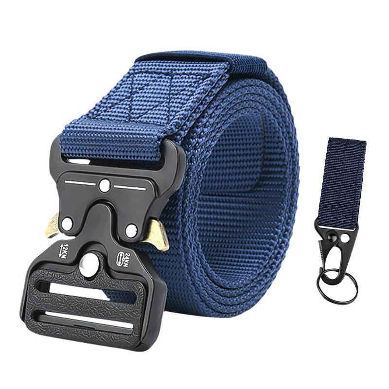 Elastic Tactical Nylon Belt with Alloy Buckle, Popular for Outdoor Use, Customizable Size