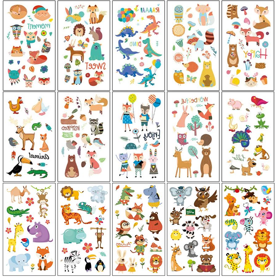 6-24pcs Cartoon Animal Styles Bubble Stickers 3D Cartoon Creative Self-adhesive Graffiti Stickers Student Reward Stickers