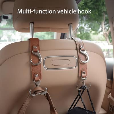 Cârlige din Piele Ecologică pentru Spătarul Scaunului Mașinii - Perfecte pentru Pungi cu Cumpărături, Paltoane, Umbrele și Genți de Mână - Se Potrivesc Accesoriilor Vehiculului