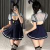 Pure lust lingerie sexy JK pleated strap skirt bunny uniform female police officer suit campus bed passion