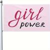 1pc Multi-size Optional Feminist Power Polyester Flag, Durable Buttonhole Outdoor Decoration, Multi-functional Home Garden Display, No Electricity Req
