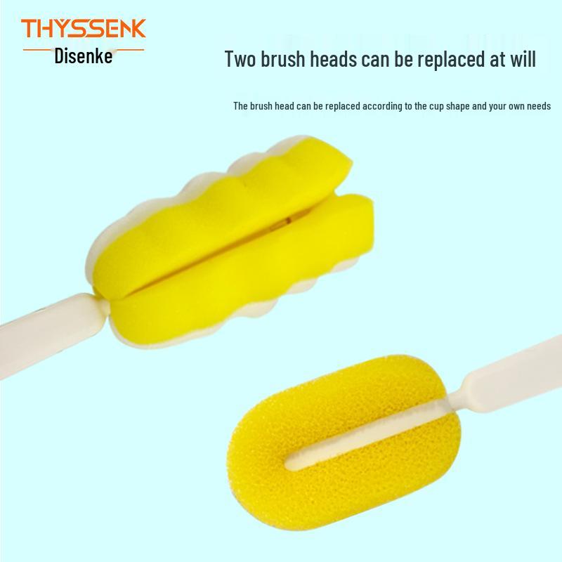 Baby Bottle Cleaning Brush Set – 5 Pieces Including Nipple, Straw, Cup Rim, and Sponge Brushes
