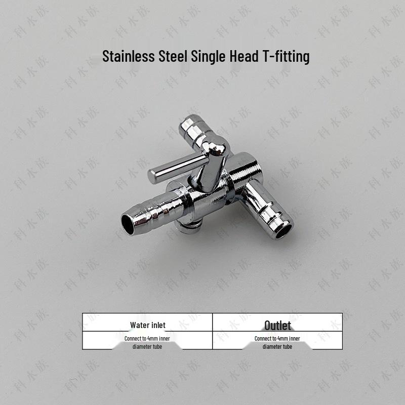Stainless Steel Aquarium Oxygen Flow Control Valve Splitter