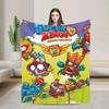 Super Zings Game Soft Warm Plush Throw Blanket for Travel Home Decor Sofa Bed Flannel Cover Funny Superthing Gift