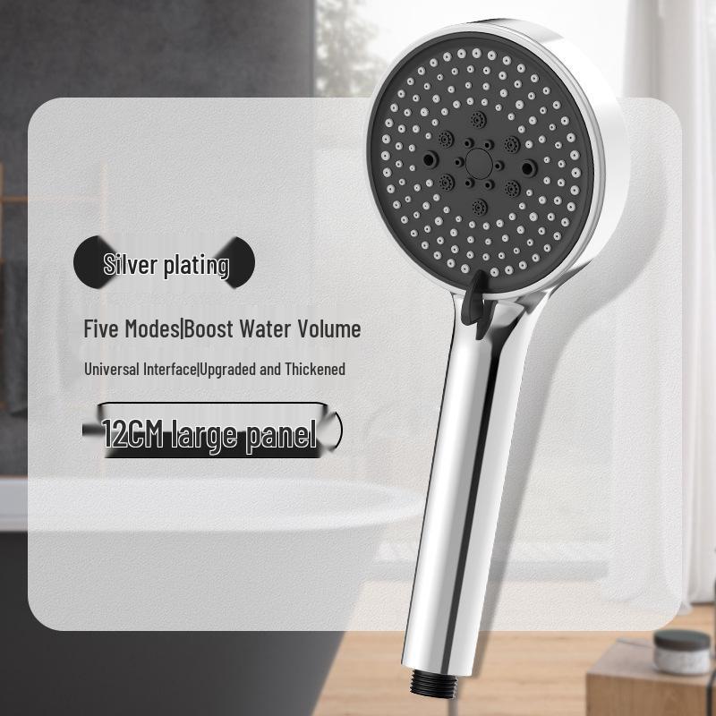Five-Speed Large Panel Handheld Shower Head with Hose