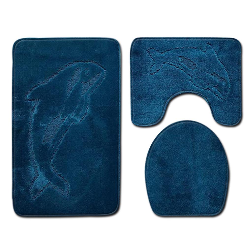 Soft Touch Bathroom Set Durable Rug And Toilet Mat For Comfortable Home Textured Floor Mat