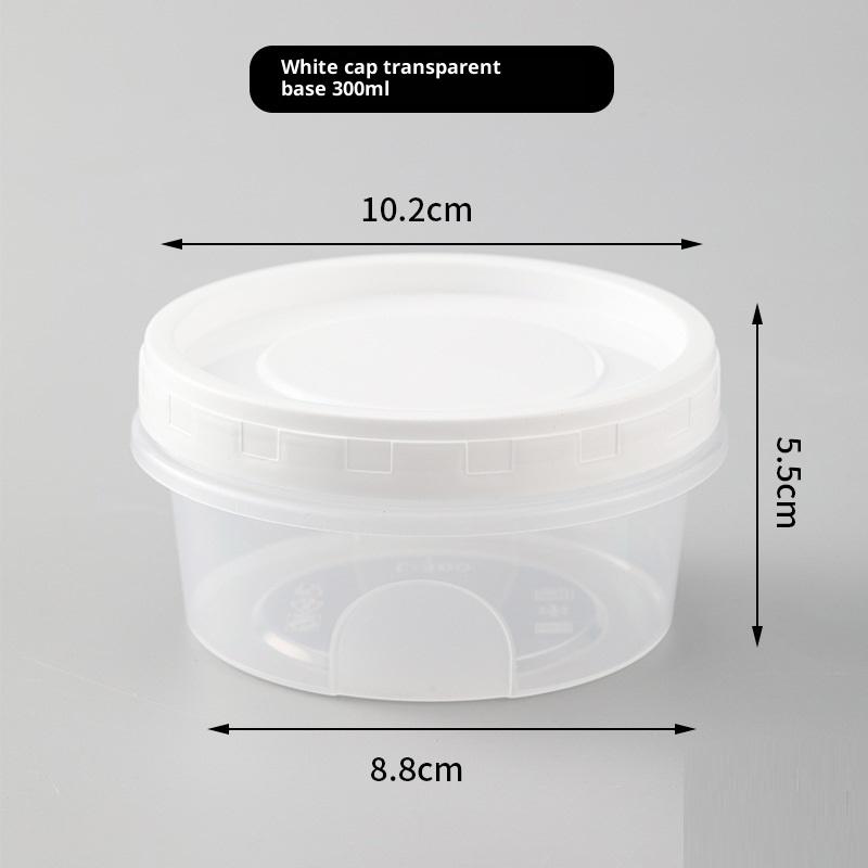 4 Pcs Round Food Fresh Keeping Box Kitchen Refrigerator Storage Container Fruits Snacks Sealed Jar Microwave Heating