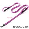 1.8m Two Handle Heavy Duty Nylon Dog Leash For Training Control Guard Rope Walking Cat Dog Harness Lead Reflective Night Safety