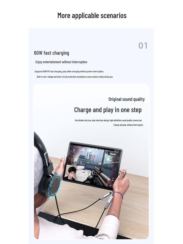 60W Cross-Border Multi-Function USB-C To USB OTG Adapter for Apple 16