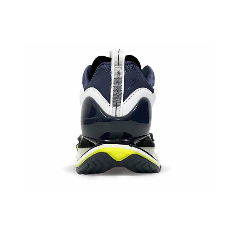 Mizuno Wave X 10 Shock Absorption Non Slip Wear Resistant Low Tops White Green 'Black Yellow Blue' Sneakers J1GC210029