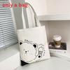 Canvas Tote Bag For Women With Large Capacity And Zipper Closure For Daily Use