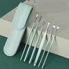 Ear Cleaner Ear Wax Pickers Stainless Steel Earpick Wax Remover Piercing Kit Earwax Curette Spoon Care Ear Clean Tools