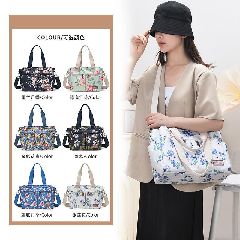 Fashion printing personalized oblique span women's bag simple and elegant shoulder bag large capacity portable go out canvas handbag