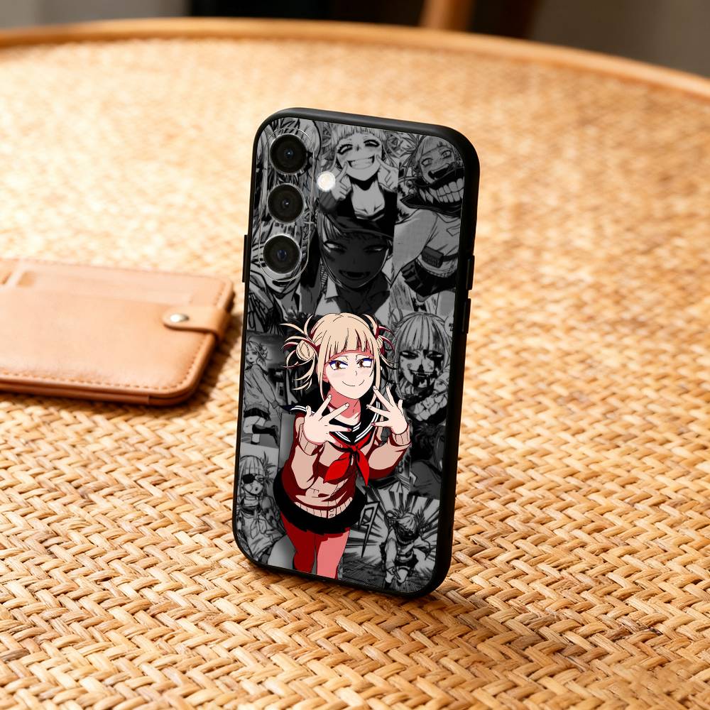 Anime My Hero H-Himiko Toga Phone Case For Samsung A73,72,71,A52,51,40,41,A22,A32,31,A13, Soft Black Shell