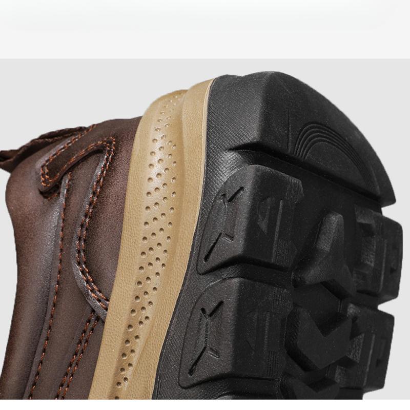 Herr Handgjorda Läderskor Casual Utomhus Slip On Loafers Flats Mockasiner Promenadskor