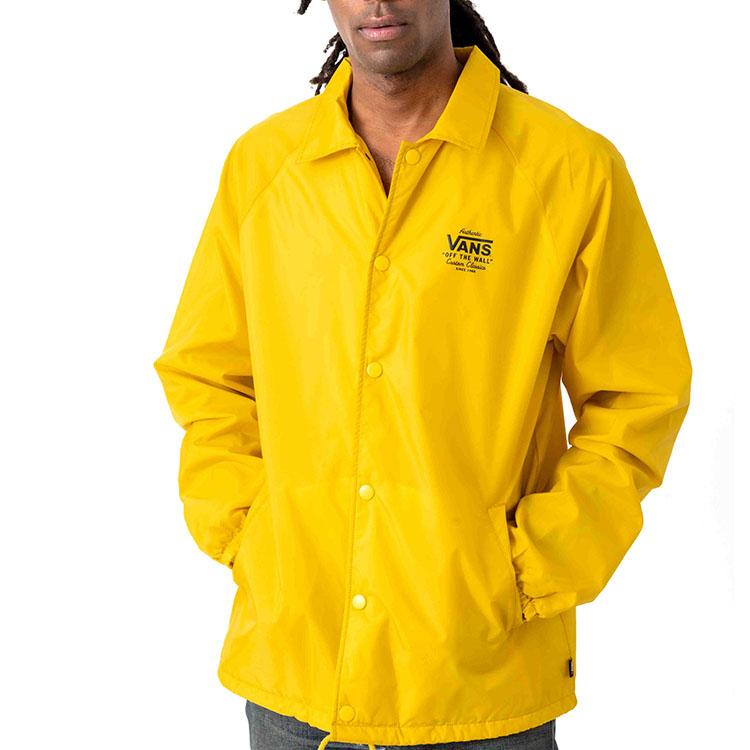 Vans Logo Print Single-Breasted Loose Jacket Unisex Jacket Saiya-Yellow VN0002MUD2P