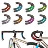 Chrysanthemum Pattern Shock-Absorbing Gradient Bicycle Handlebar Tape - Breathable, Two-Tone, Wear-Resistant PU for Road Bikes.