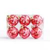 6pcs Plastic Christmas Tree Pendant Bright Hanging Ornament Snowflakes Christmas Ball  Office