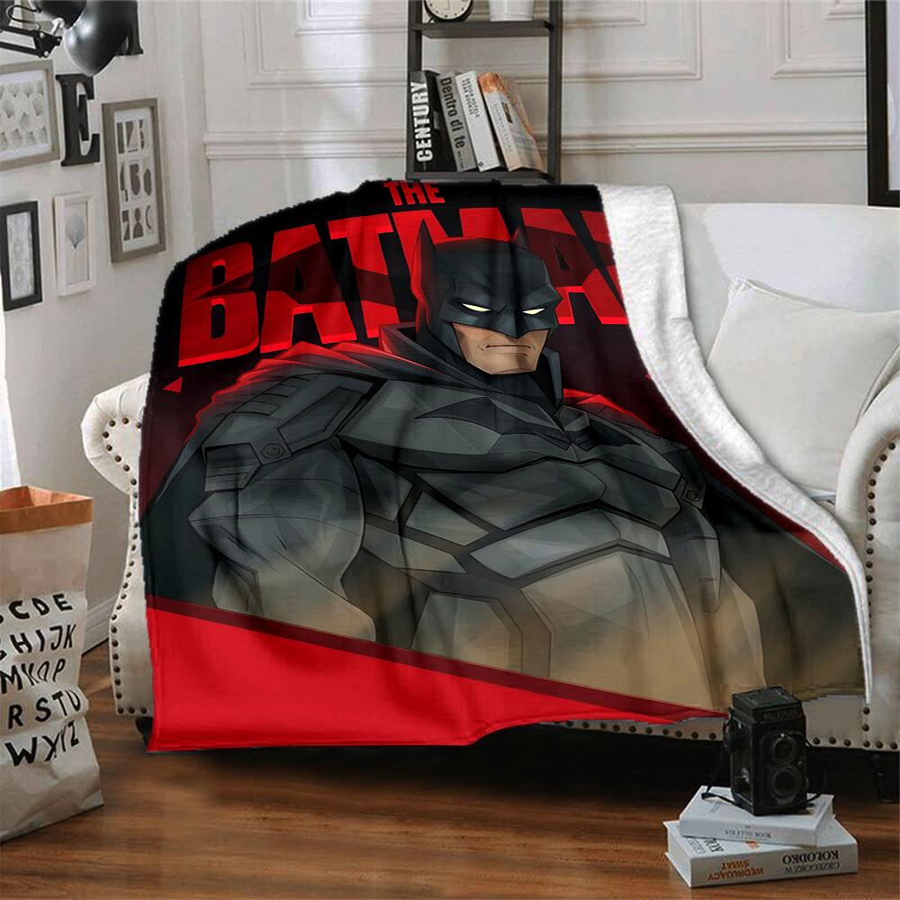 1 pezzo Batman, Coperta da Supereroe Leggera in Flanella per Divano, Letto, Viaggio, Campeggio, Soggiorno, Ufficio, Divano, Sedia e Letto