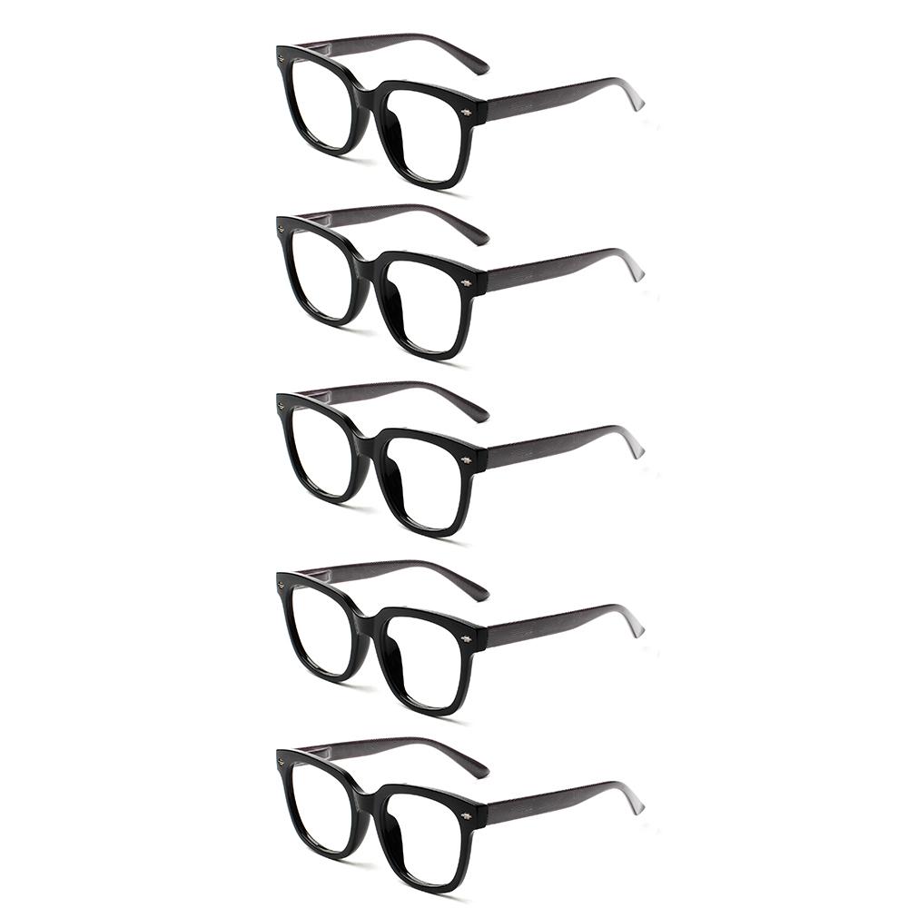 

Turezing 5 Pack Reading Eyeglasses Man Woman Premium Quality-Made Spring Hinge Presbyopic Glasses Unisex 1 . 0 1 .52.02.56 2.75