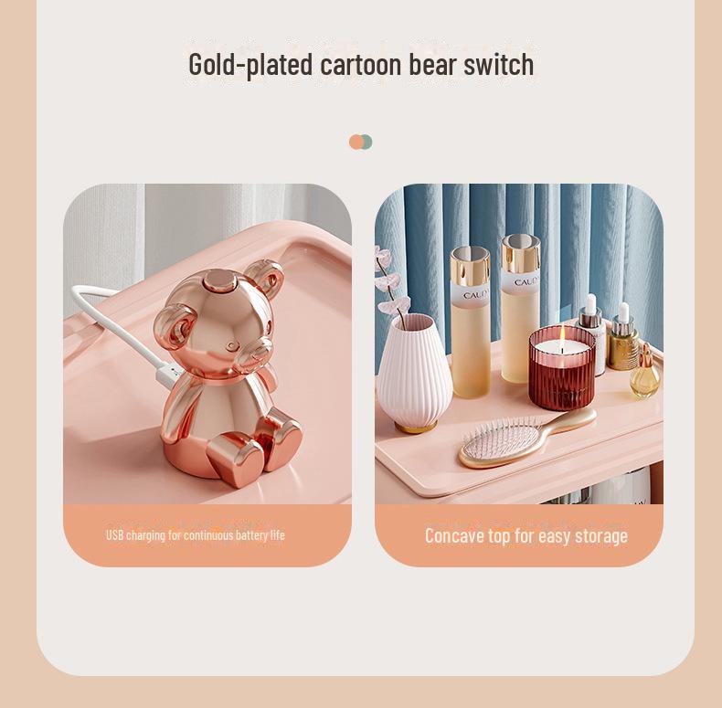 Boîte de Rangement Cosmétique Anti-Poussière de Grande Capacité avec Miroir pour Coiffeuse.