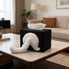 Yousheng Funny Tissue Box Holder Cat Butt Design Decorative Napkin Dispenser Cute Cat Tissue Box Cover for Kitchen Living Room Office Desktop Decor