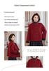 Damen Winterkollektion: Rotes Rattenjahr-Kleid, Wollmantel der Mutter, Baumwolljacke für mittlere und ältere Menschen, Wollmantel im französischen Stil