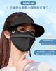 Sun UV Sun Stylish Face Black [LongFlight] Women's Visor, Protection, Protection, Hat, Cover, Gardening, Fishing, Outdoor,