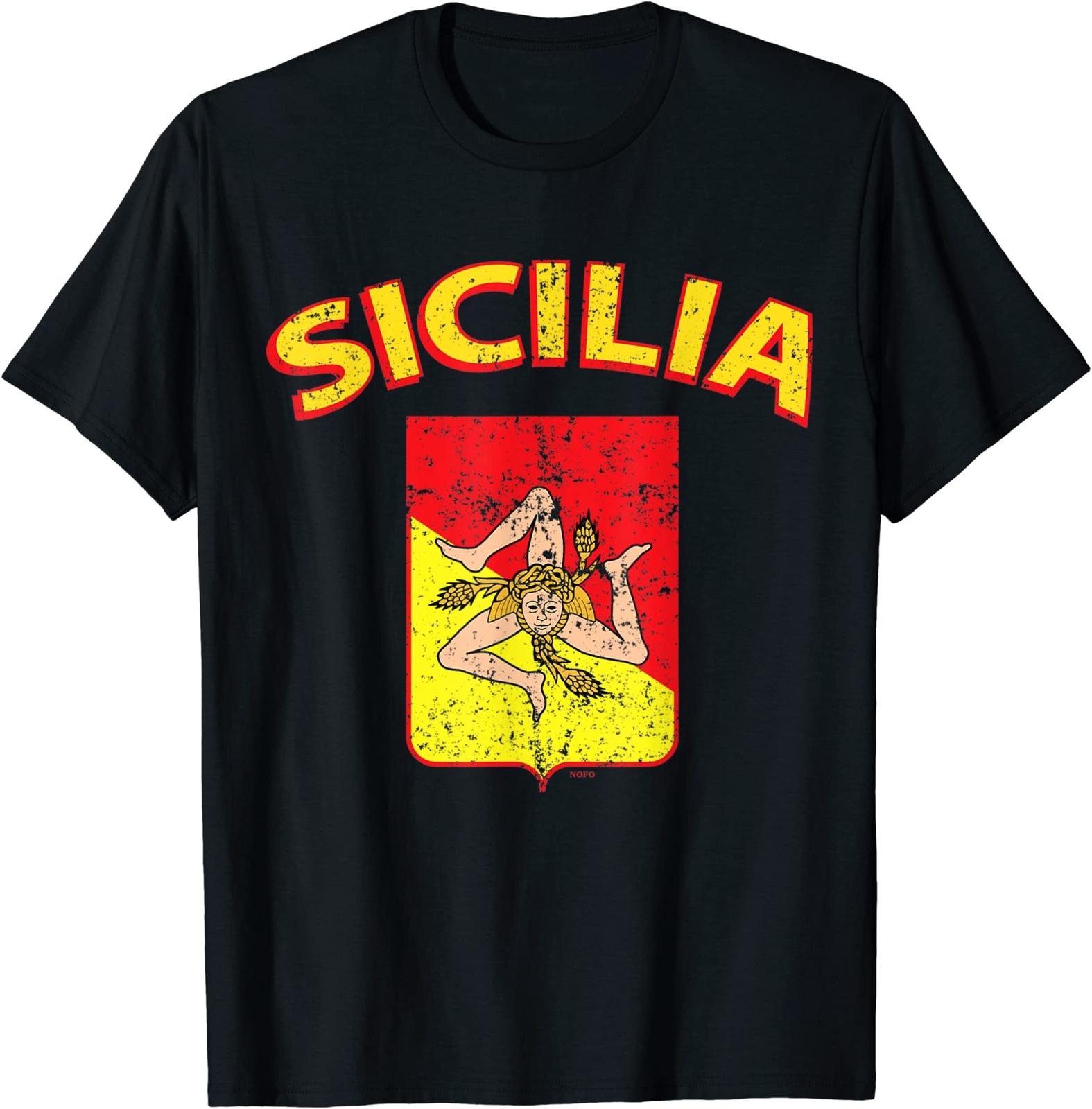 Sicilia Italia Flag, Sicilian, Sicily Italy, Sicilia T-Shirt Size S-5XL XXXL
