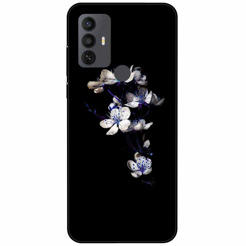 Phone Cover For Alcatel 1V 2021 Case Silicone Lovely Black Bumper Soft TPU Coque for Alcatel 1V (2021) 6002A 6002D 1 V Shells
