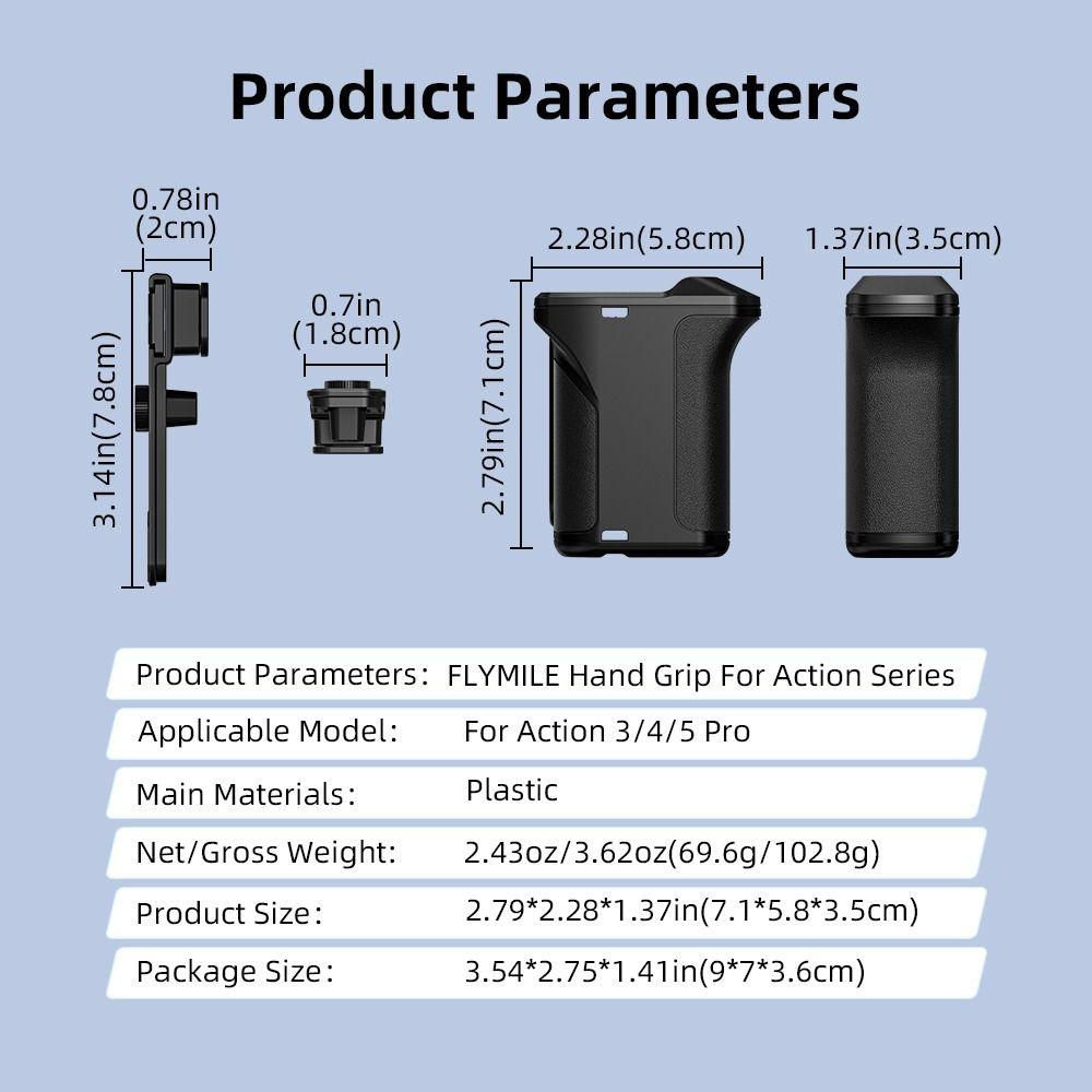 Schnellverschluss Xplorer Griff-Kit Griff Kunststoffgriff Metallrahmen Street Grip Halterahmen für DJI Osmo Action 5 Pro/4/3
