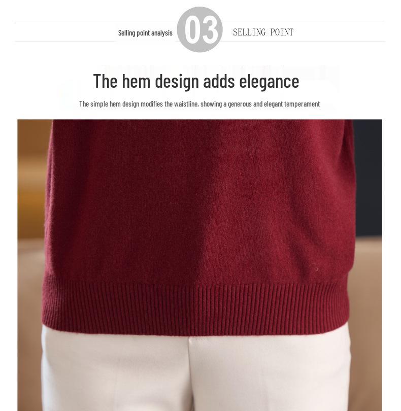 2025 Women's Plus Size Wool Sweater - 100% Wool Winter Base Layer, Loose Fit Fashionable Innerwear for Women