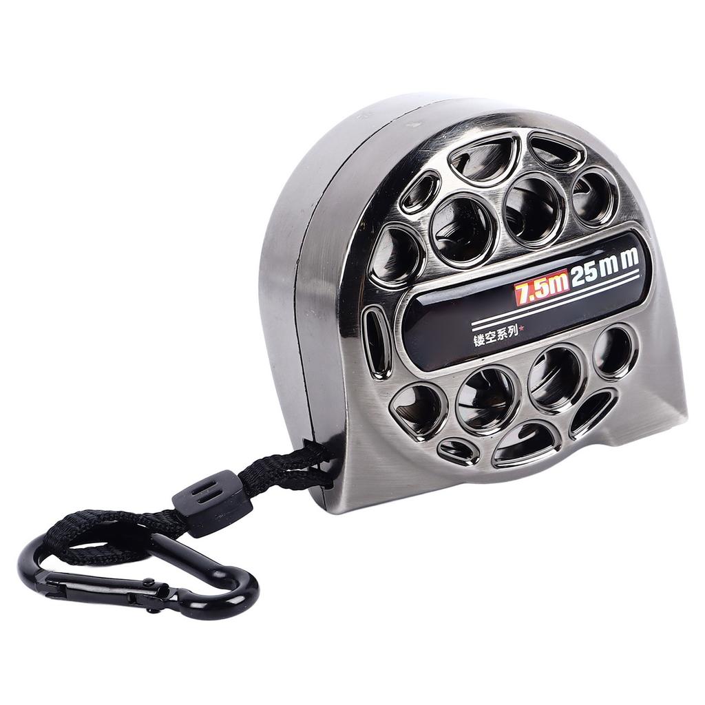 7.5M Nickel Plated Tape Measure Waterproof Rust Resistant Portable Hollow Tape Ruler for Home