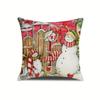 Christmas Snowman Cushion Cover - Decorative Options for Car or Sofa