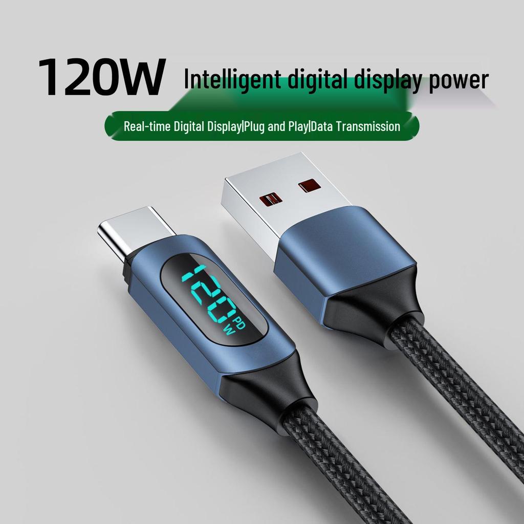 120W Type-C Fast Charging Cable for Apple 15/16 & Huawei Laptops