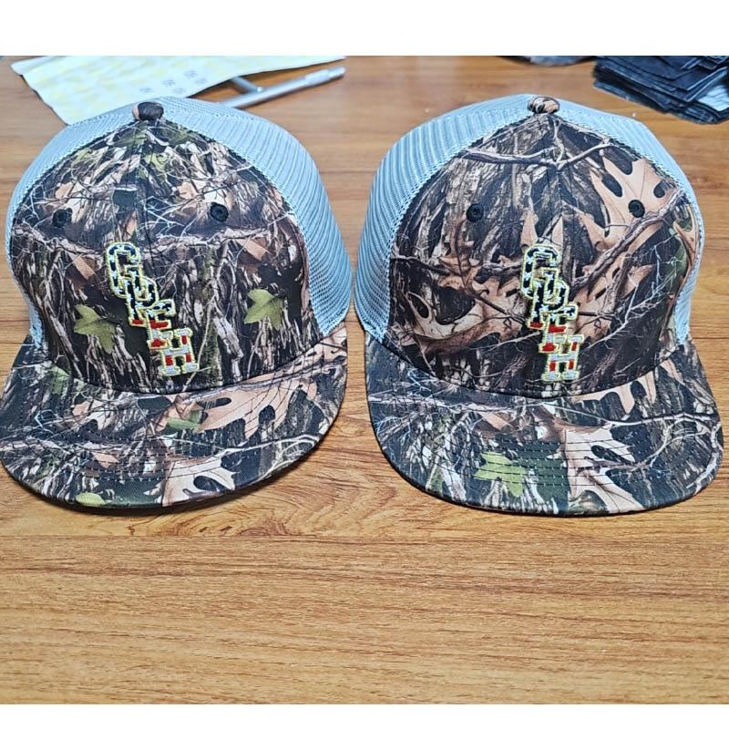 Manufacturer Brand Quality Print Camouflage Camo Sublimation Embroidery Patch Custom Trucker Hats