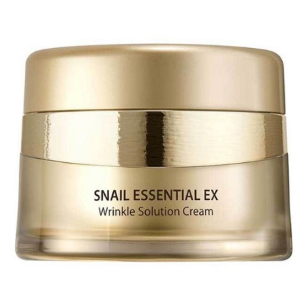 The Saem Snail Essential EX Krém proti vráskám 50 ml – Korejský pleťový krém proti stárnutí s hlemýždím mucinem a peptidy pro zpevnění