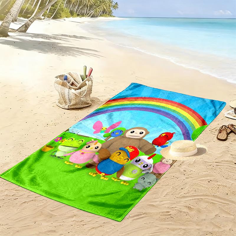 Didi and Friends Print Beach Towel, Large Soft Quick Dry Towel for Beach Camping Swimming