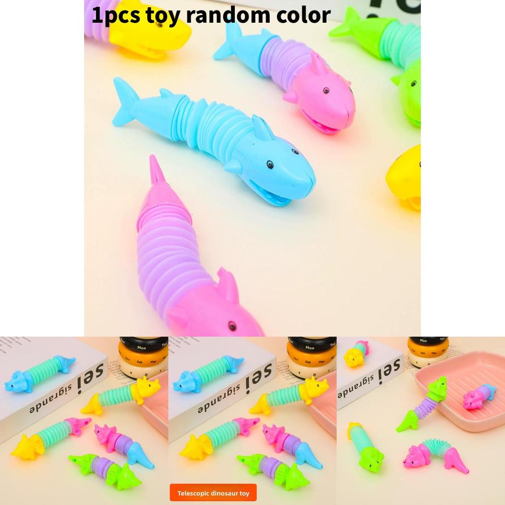 Dinosaur Shark Stretching Tube Toy With Stress Relief Animal For Kids