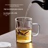 YIHUTEA Tea Infuser Glass Mug with Handle and Lid