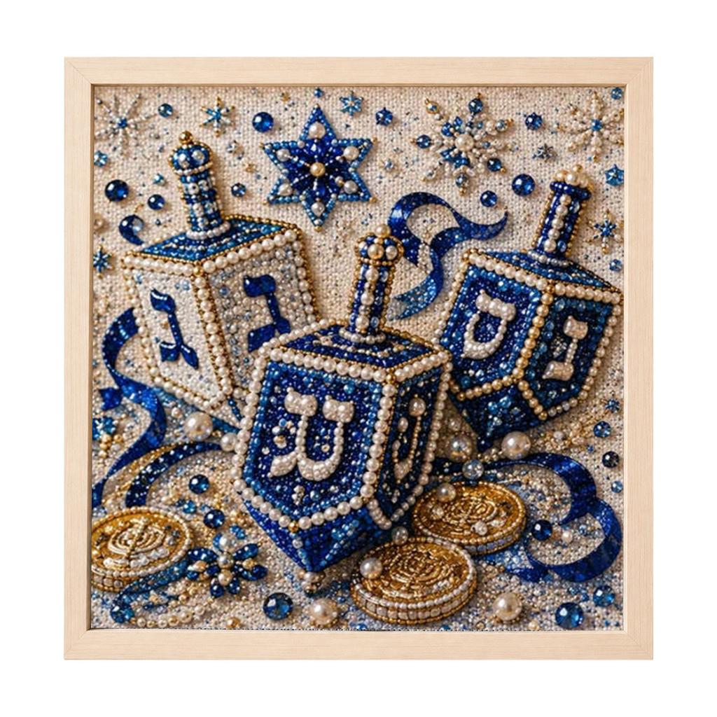 Hanukkah DIY Diamond Art Craft Set, Holiday  Painting Kit