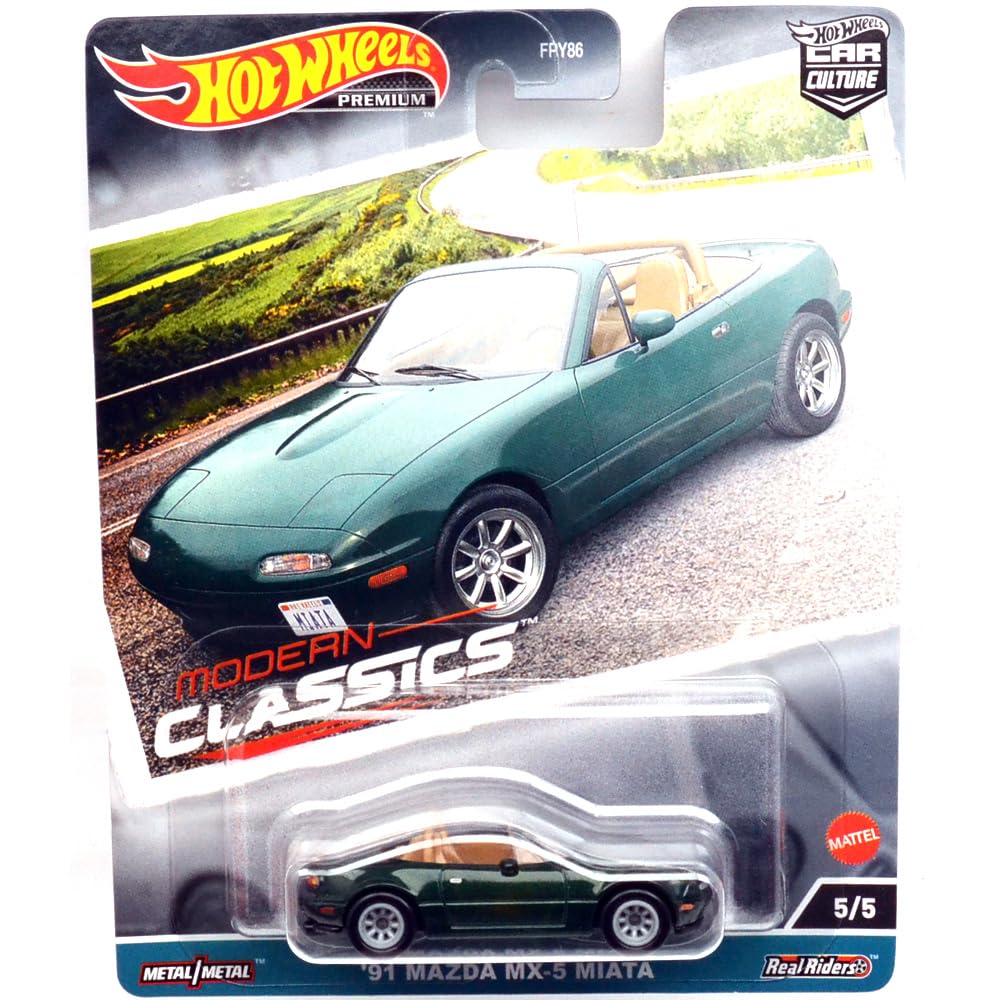 MATTEL 164 Scale “Car Culture E Case” “Modern Classics - 91 Mazda MX-5 MIATA” FPY86-959E-05 синий