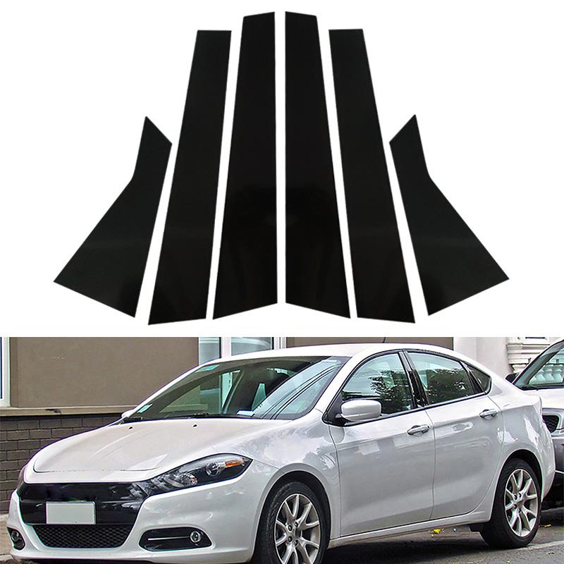 Window Trim Cover Stickers Decoration Exterior Side Door Pillar Posts Car Accessories for Fiat Viaggio Dodge Dart 2013 2014 2015 2016