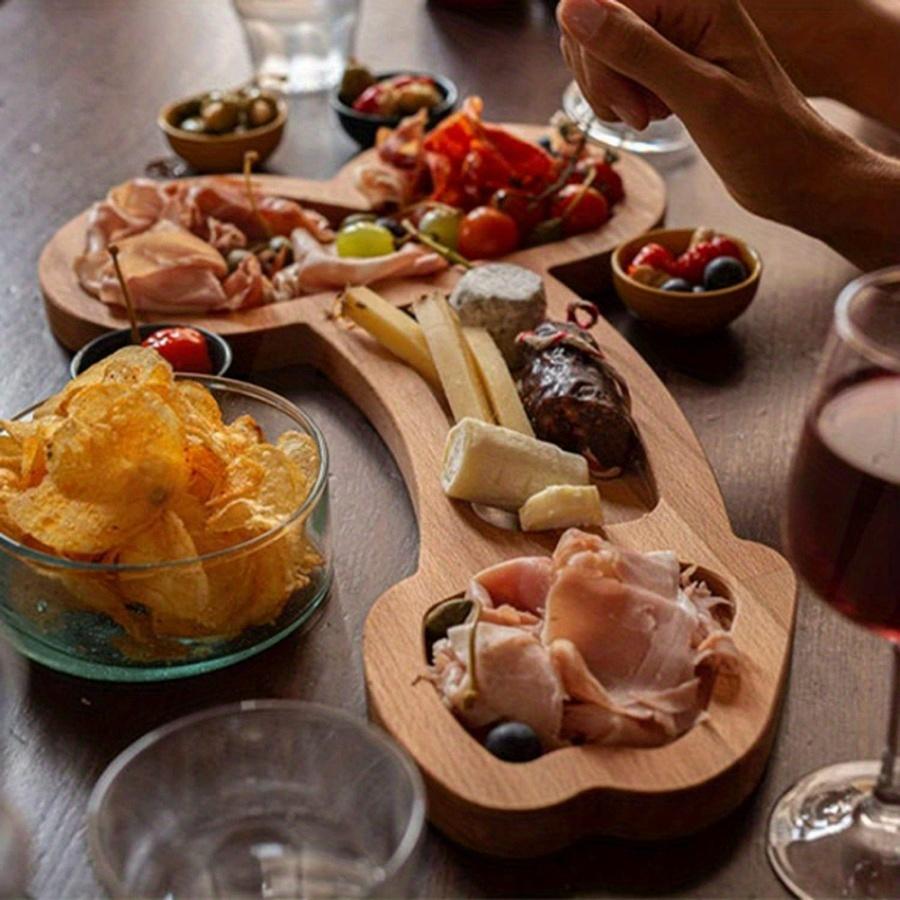 Tagliere Aperitivo Tagliere Snack Formaggio Divertente Forma Vassoio Formaggio in Legno Novità Vassoi Porta Salumi Stoccaggio Cucina(9,45 Pollici /15,75 Pollici)