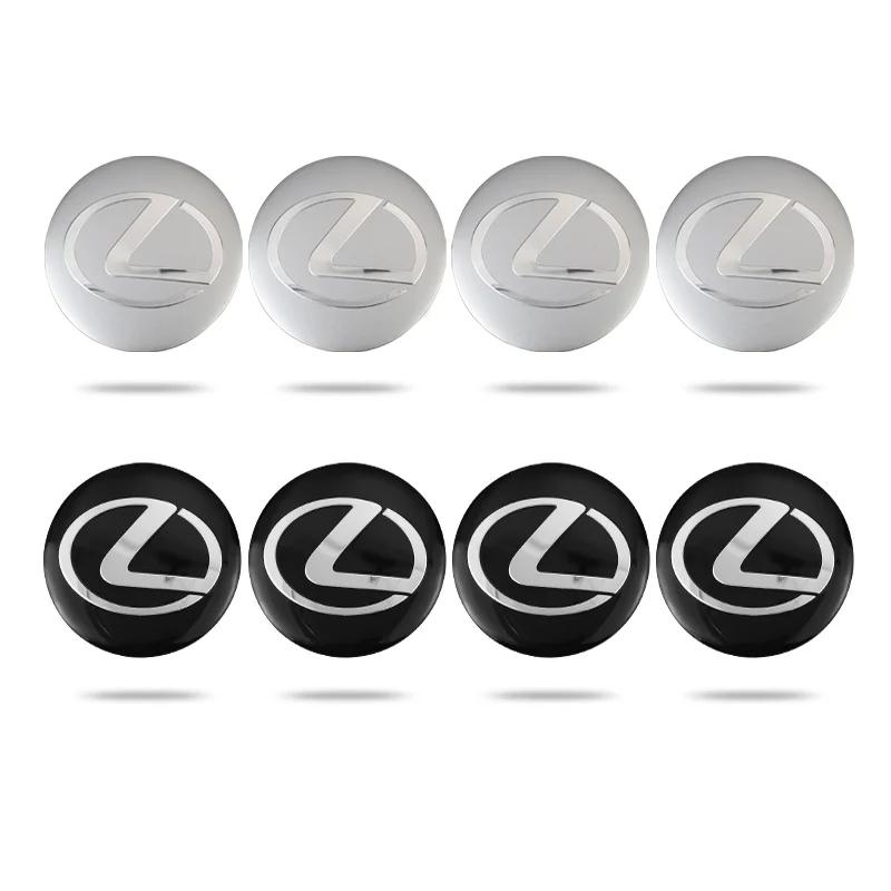 GEFF2 For Lexus 4pcs 56mm Car Emblem Wheel Hub Center Cap Stickers IS350 ES350 IS250 IS460 IS220h IS300 LX570 UX250h