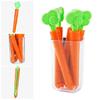 5Pcs Cute Carrot Design Food Sealing Clips Cereal Vegetable Coffee Bag Clips Anti-Slip Teeth Sealer Clips for Kitchen And Home