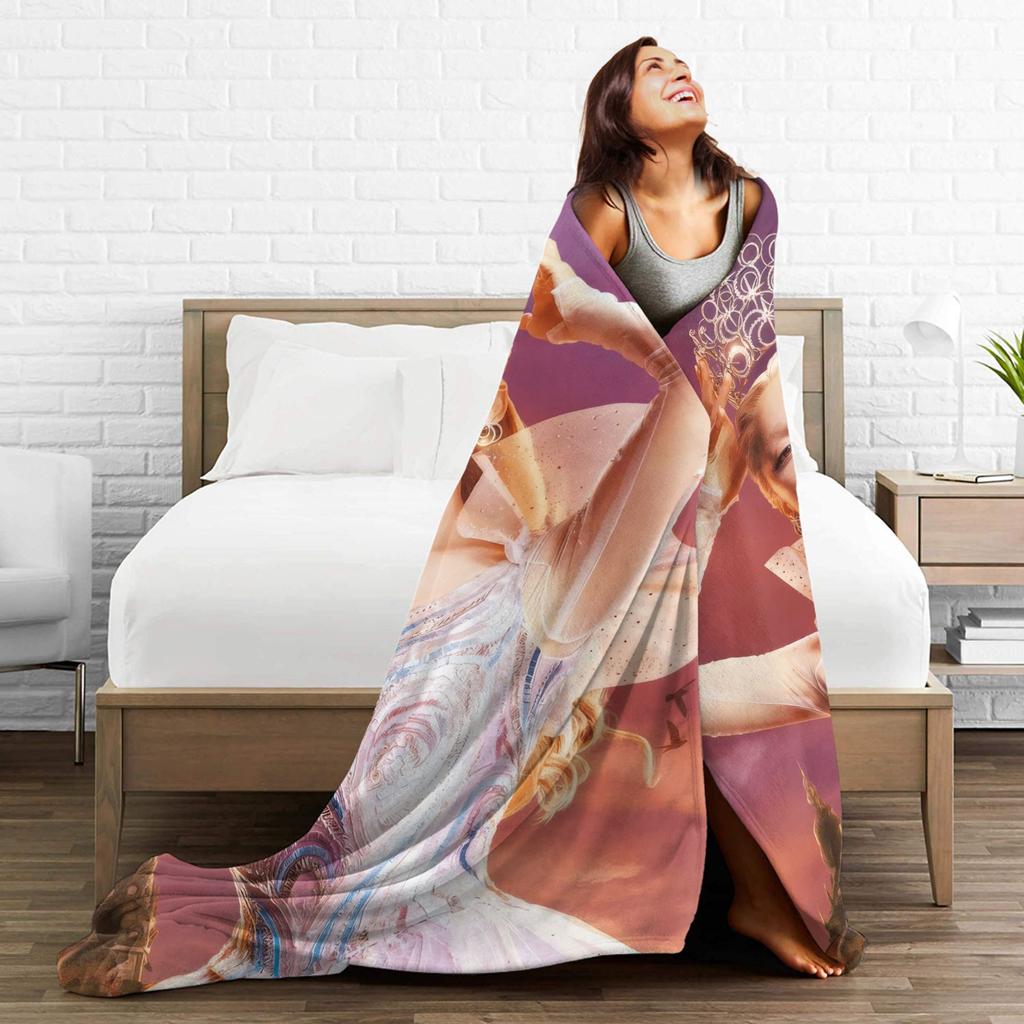 W-Wicked 2 Musical Movie Glinda Elphaba Flannel Blankets Winter  Soft Throw Blanket for Students Outdoor Sofa Bed Cover
